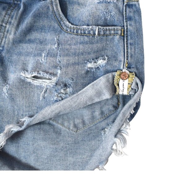 OneTeaspoon Bandits Distressed Denim Shorts Sz 24 Cutoff Grunge Y2K - Picture 6 of 10